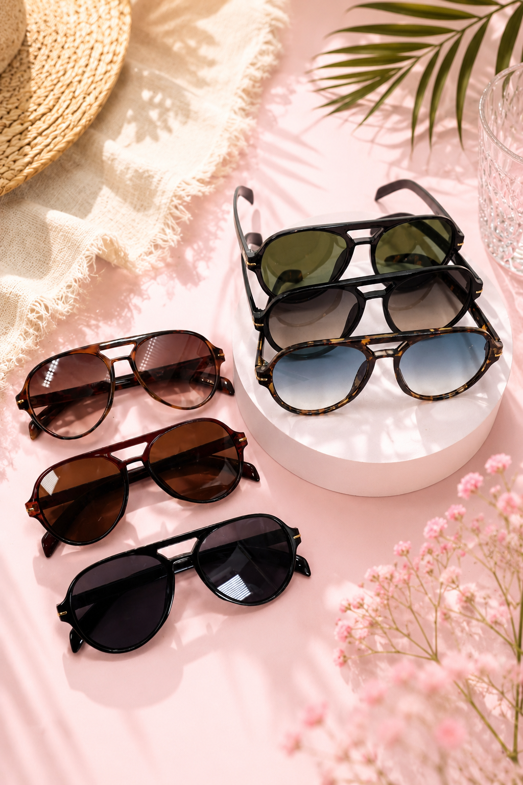 Acetate Aviator UV400 Sunglasses