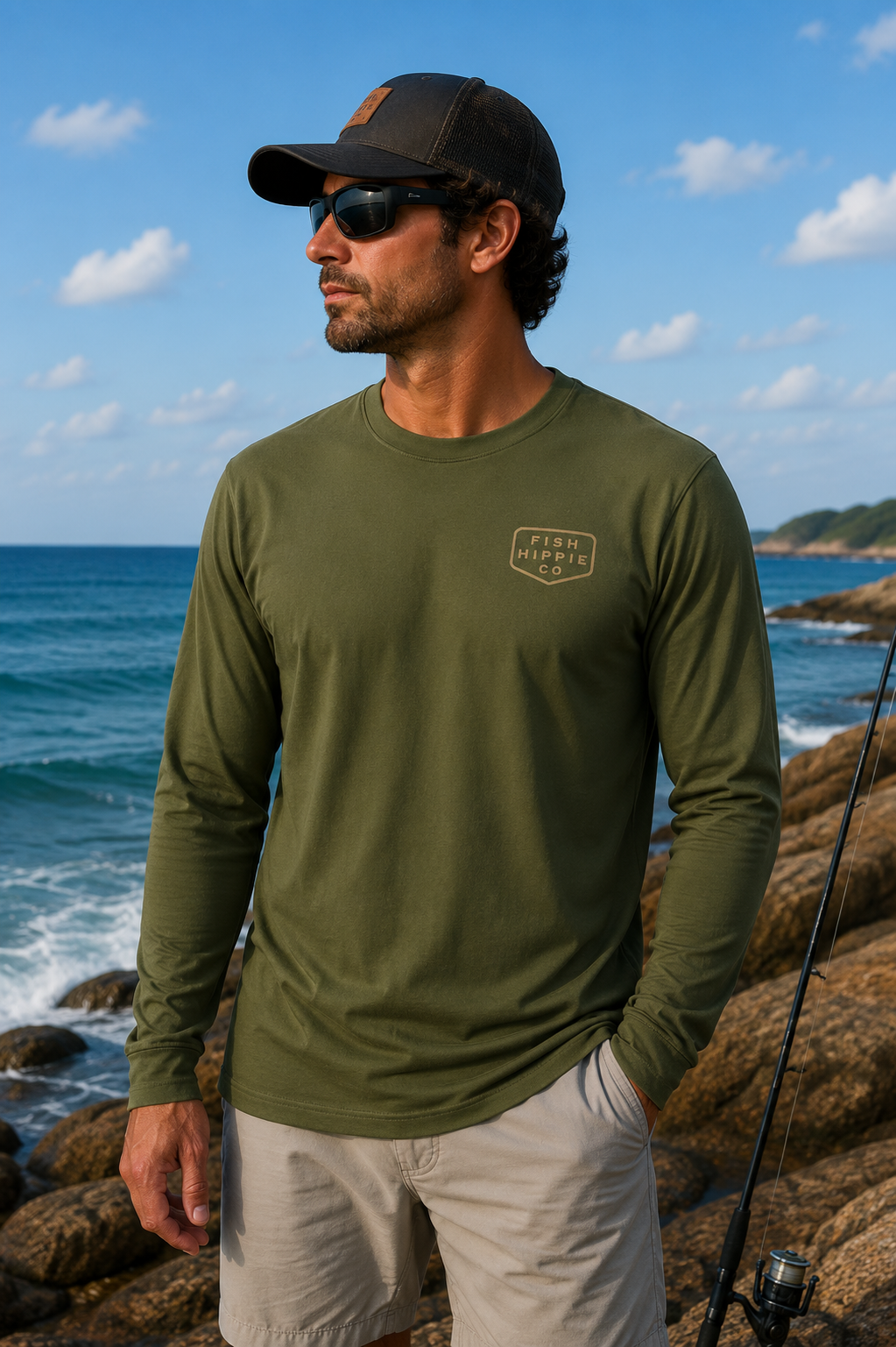 Fish Hippie Wetlands Navigator LS Tee