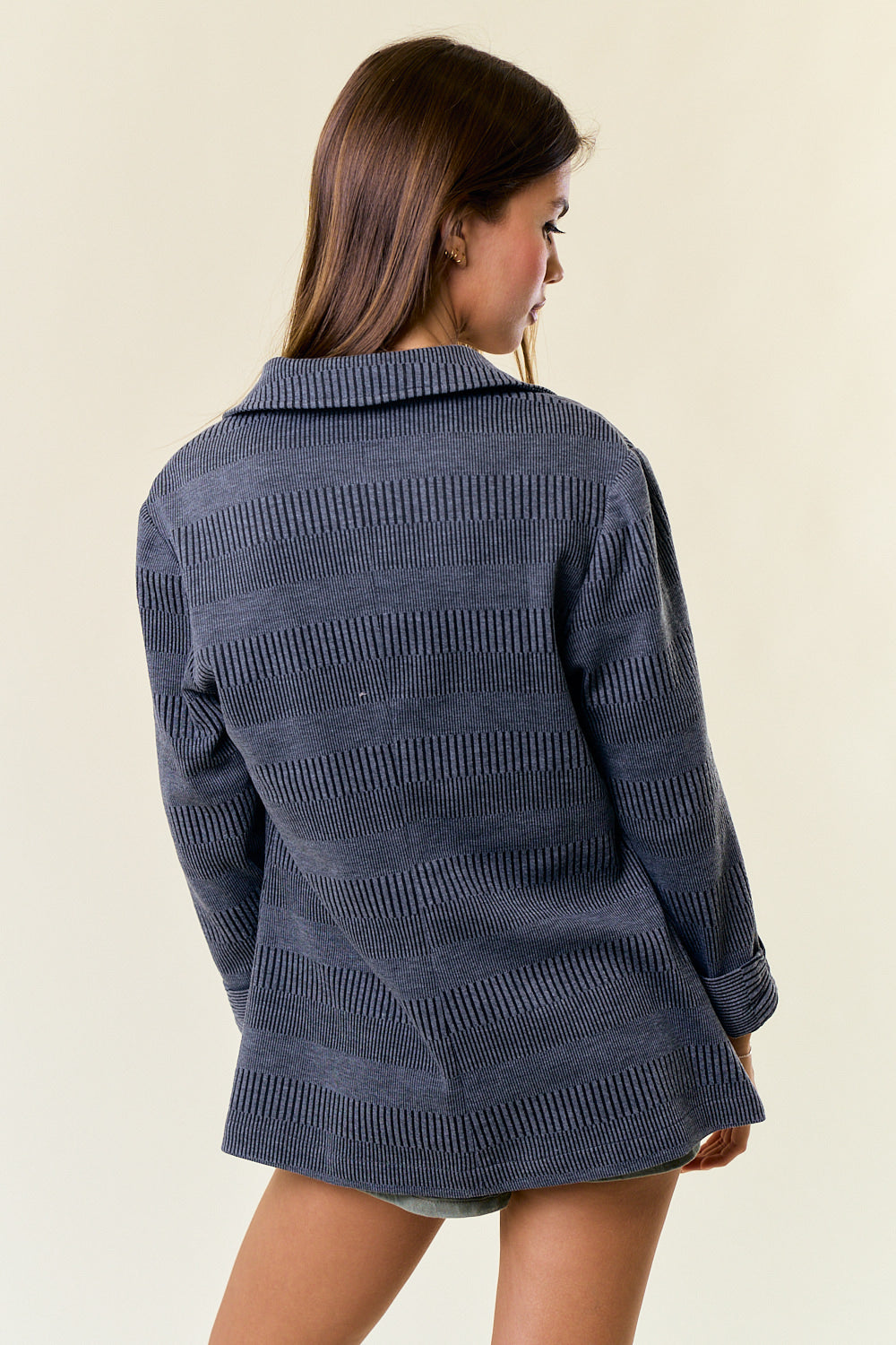 Shirred Workwear Blazer