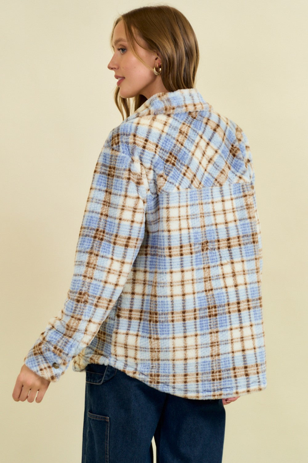 Faux Fur Plaid Shacket