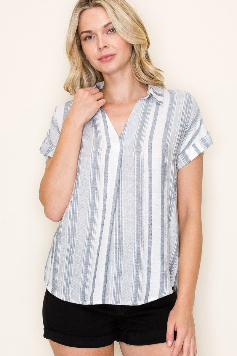 Endless Moods Roll Up Sleeve Blouse