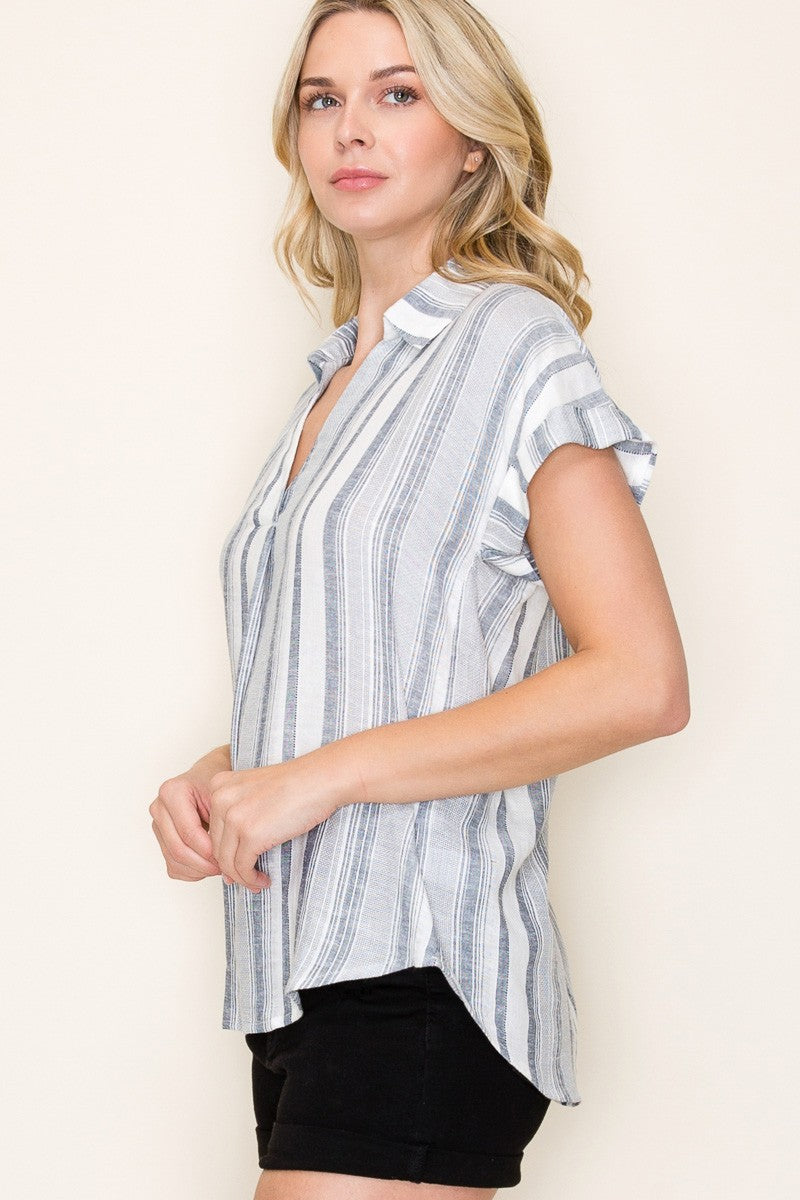 Endless Moods Roll Up Sleeve Blouse