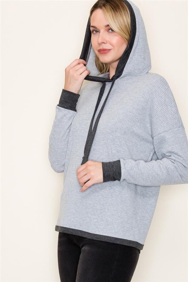 Lazy Day Waffle Knit Hoodie