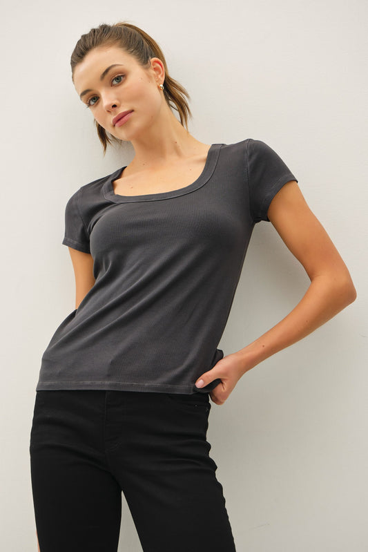 Own Today Basic Scoop Neck Baby Tee- 3 Colors!