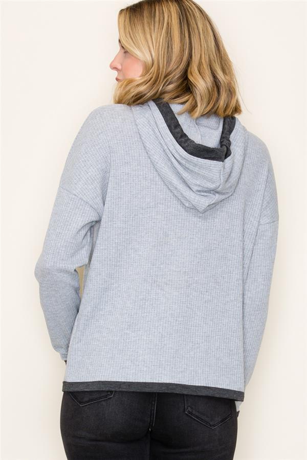 Lazy Day Waffle Knit Hoodie