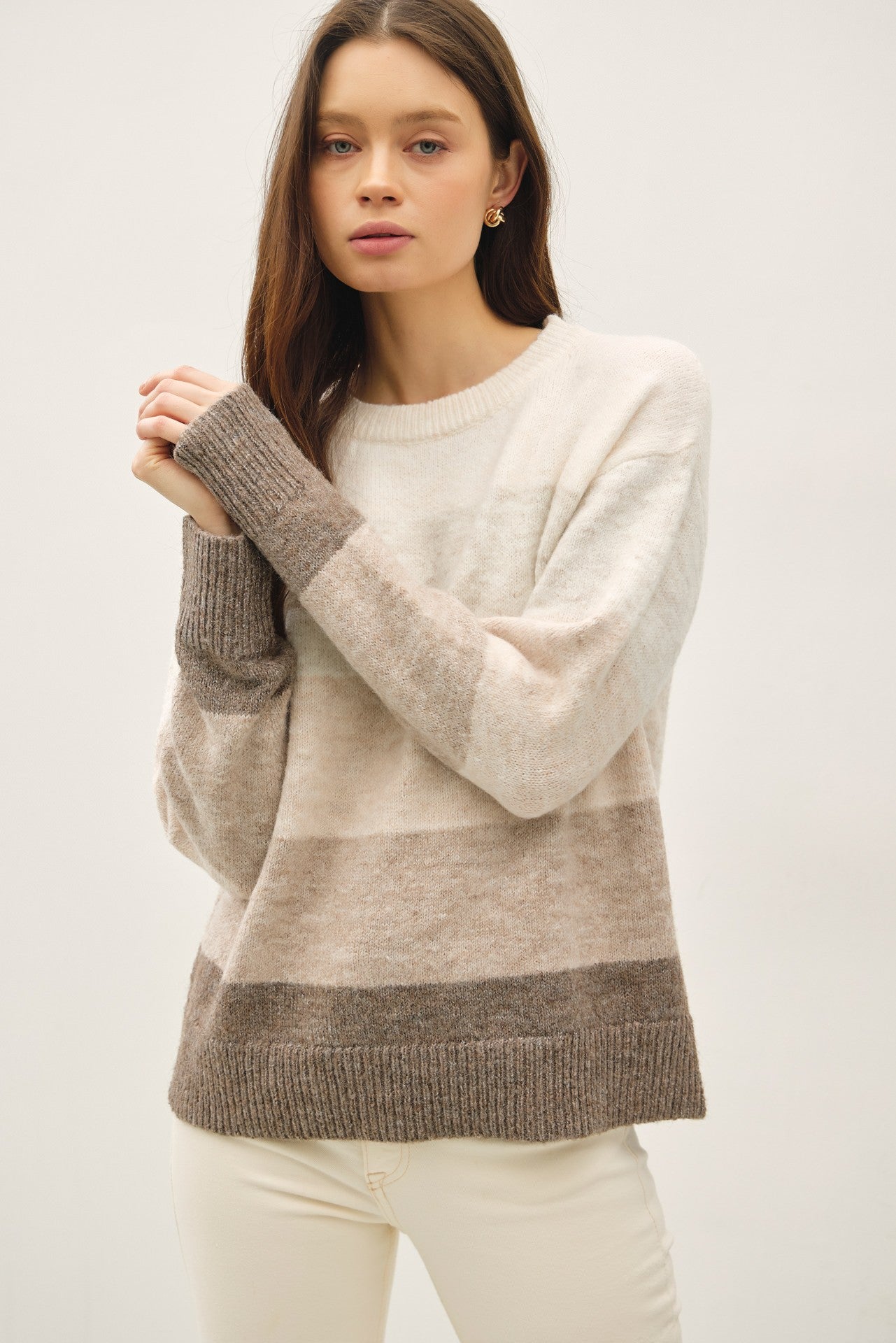 The Soft Life Color Block Sweater