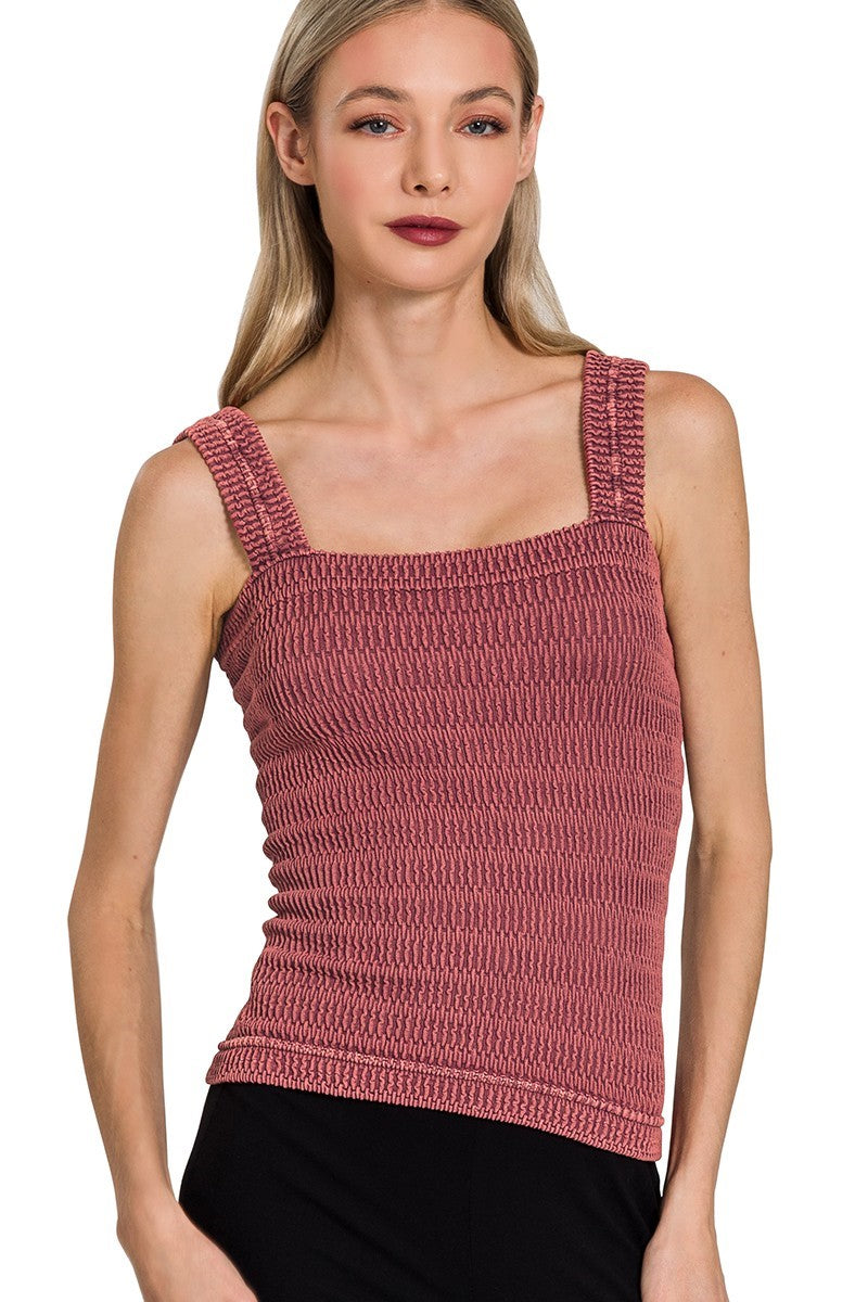 Adalia Seamless Wrinkle Tank Top- 4 Colors!