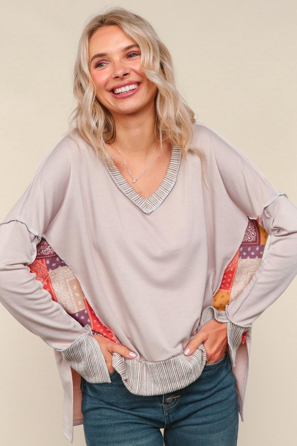 Patch Up Summer Reverse Stitch Top