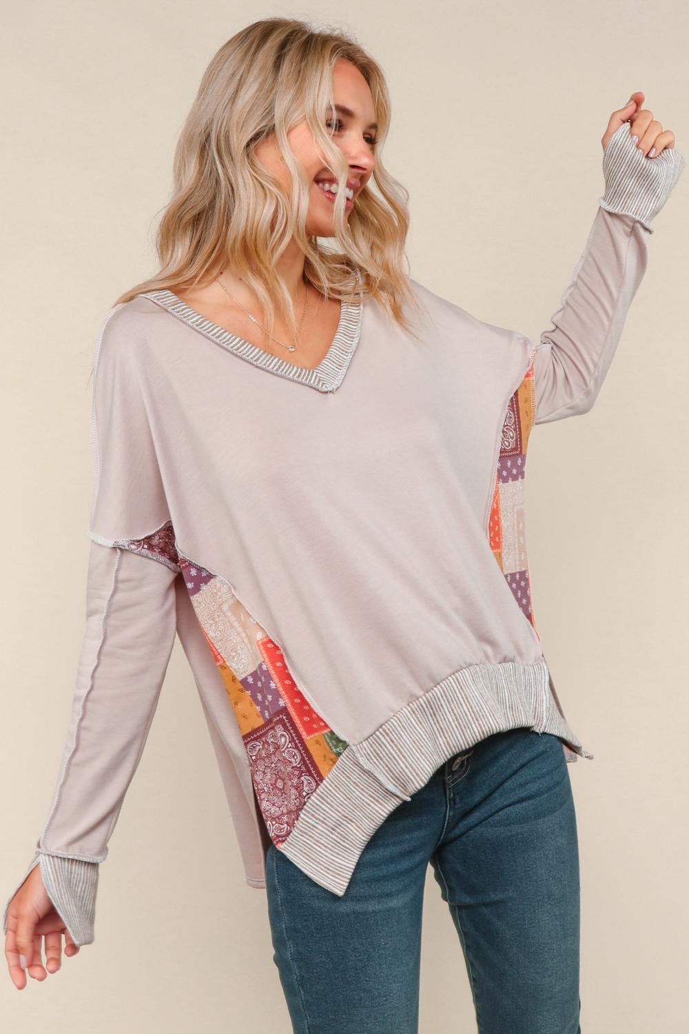 Patch Up Summer Reverse Stitch Top
