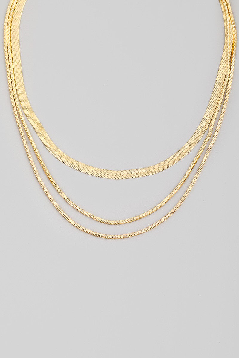 Multi Strand Snake Chain Necklace- 2 Colors!
