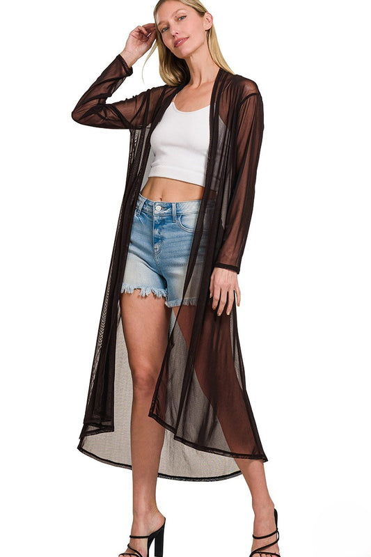 Sheer Grace Open Front Cardigan