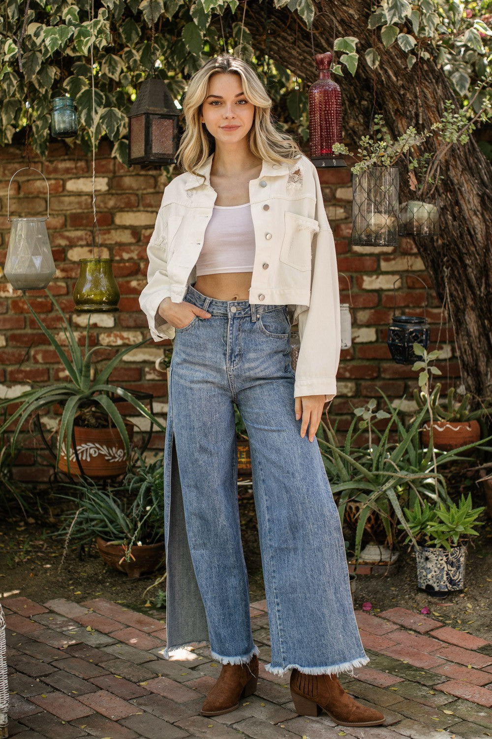 Rhinestone Cowgirl Fringe Denim Jacket- 2 Colors!