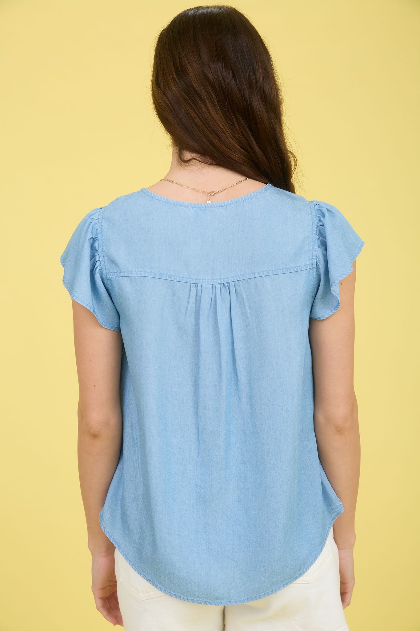 Shanice V-Neck Ruffle Sleeve Top