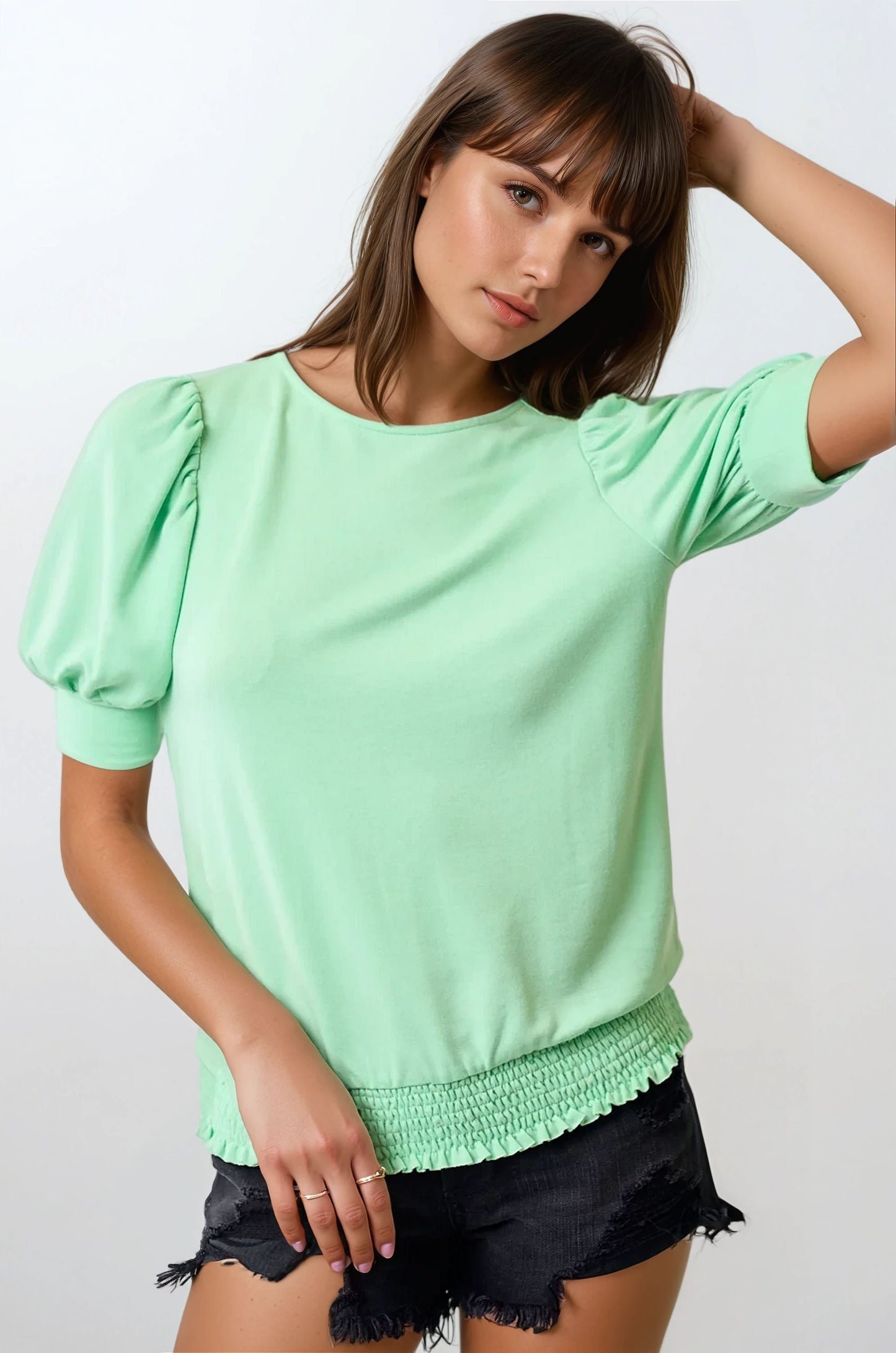 Elaine Smock Puff Sleeve Top