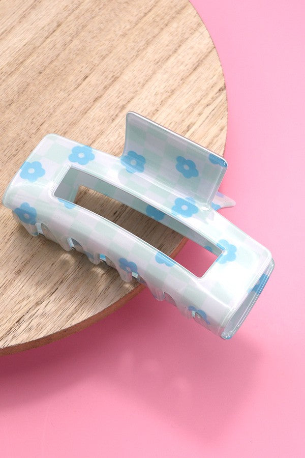 Daisy Checker Claw Clips- 3 Colors!