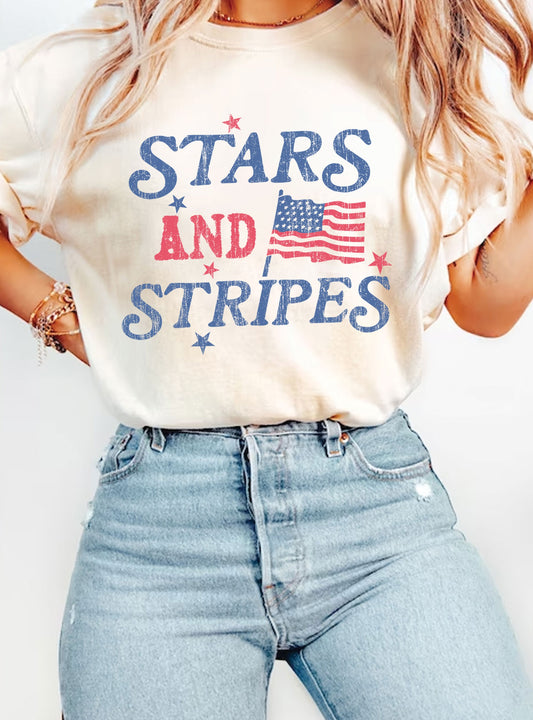 Stars & Stripes Flag Graphic Tee