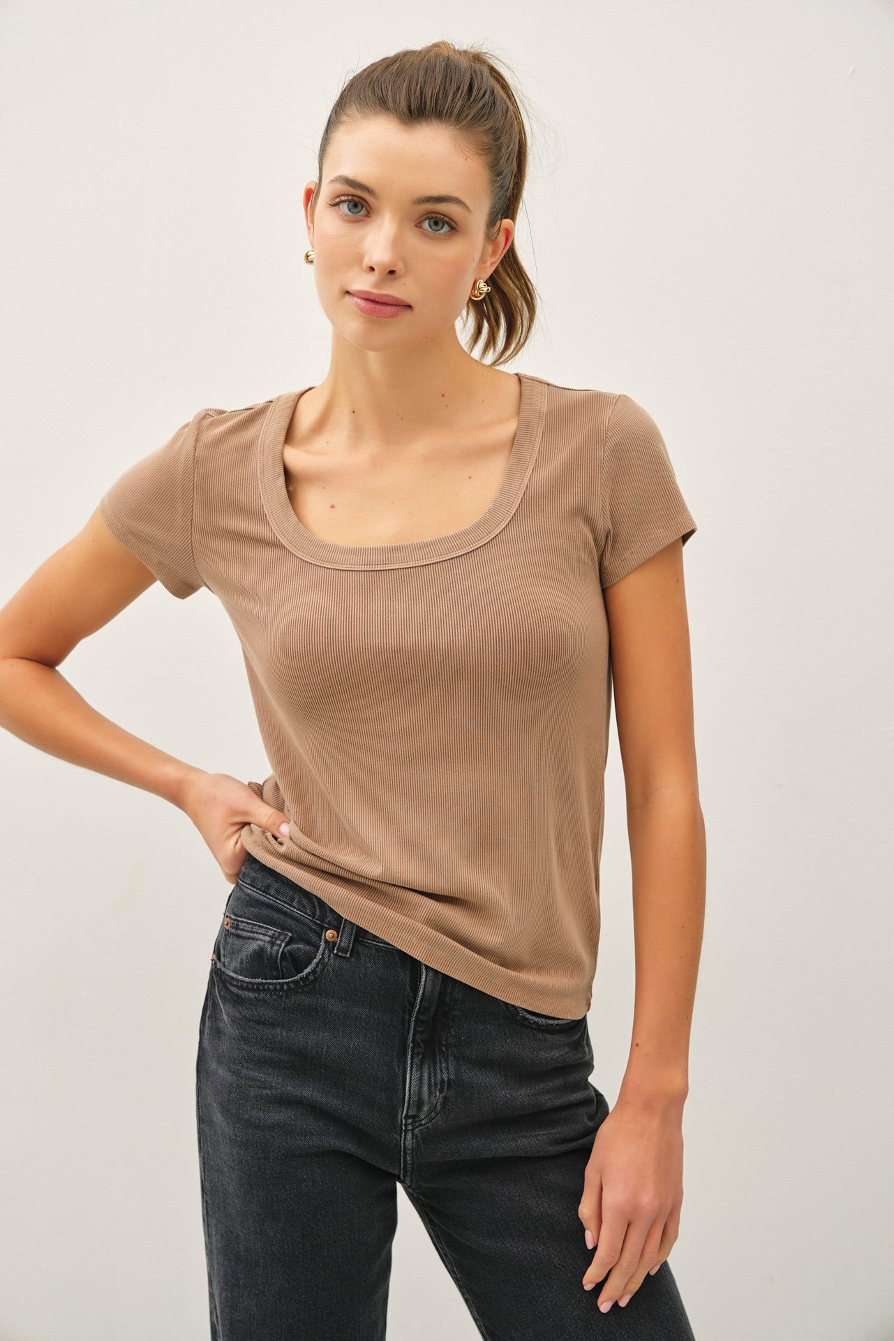Own Today Basic Scoop Neck Baby Tee- 3 Colors!