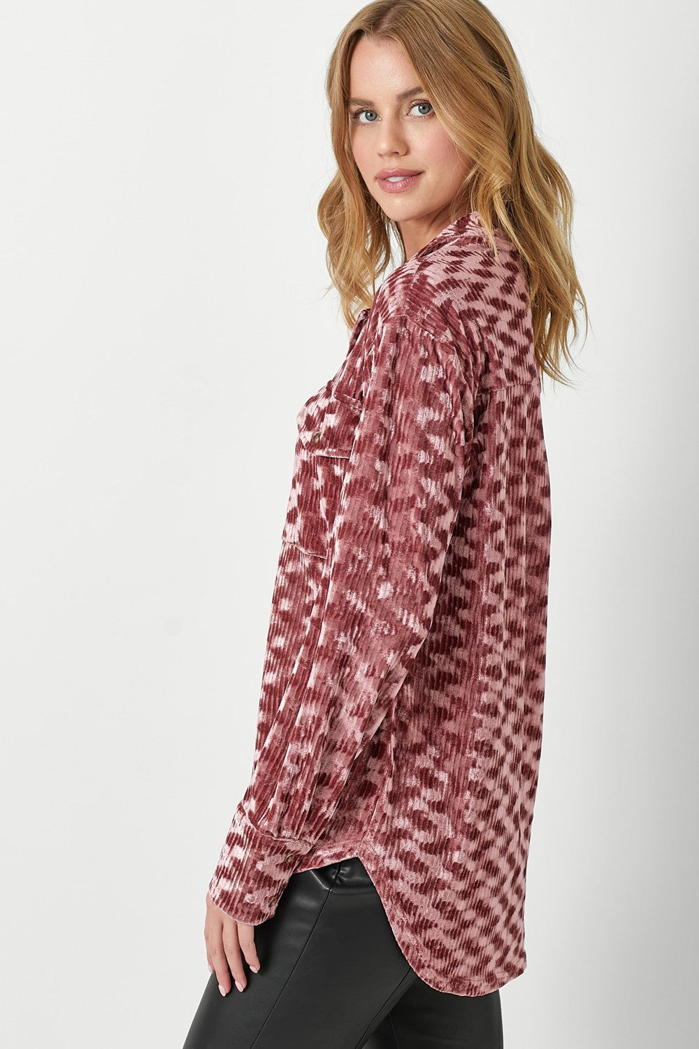 DOORBUSTER: Soft Crushed Velvet Shacket-2 Colors!