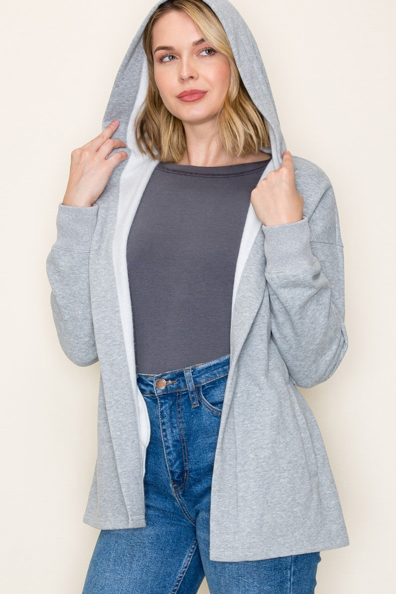 Zaiden French Terry Hooded Cardigan