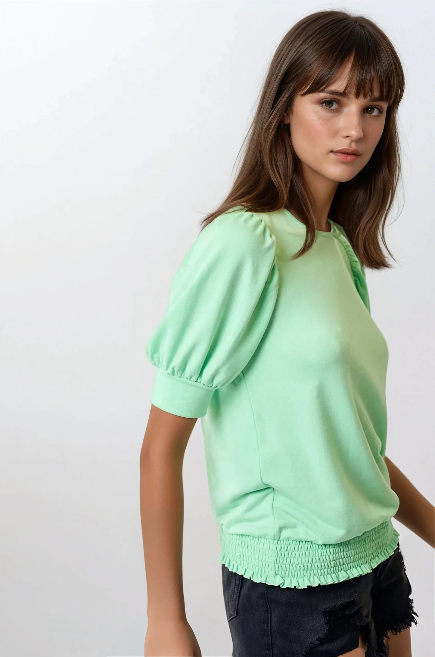 Elaine Smock Puff Sleeve Top