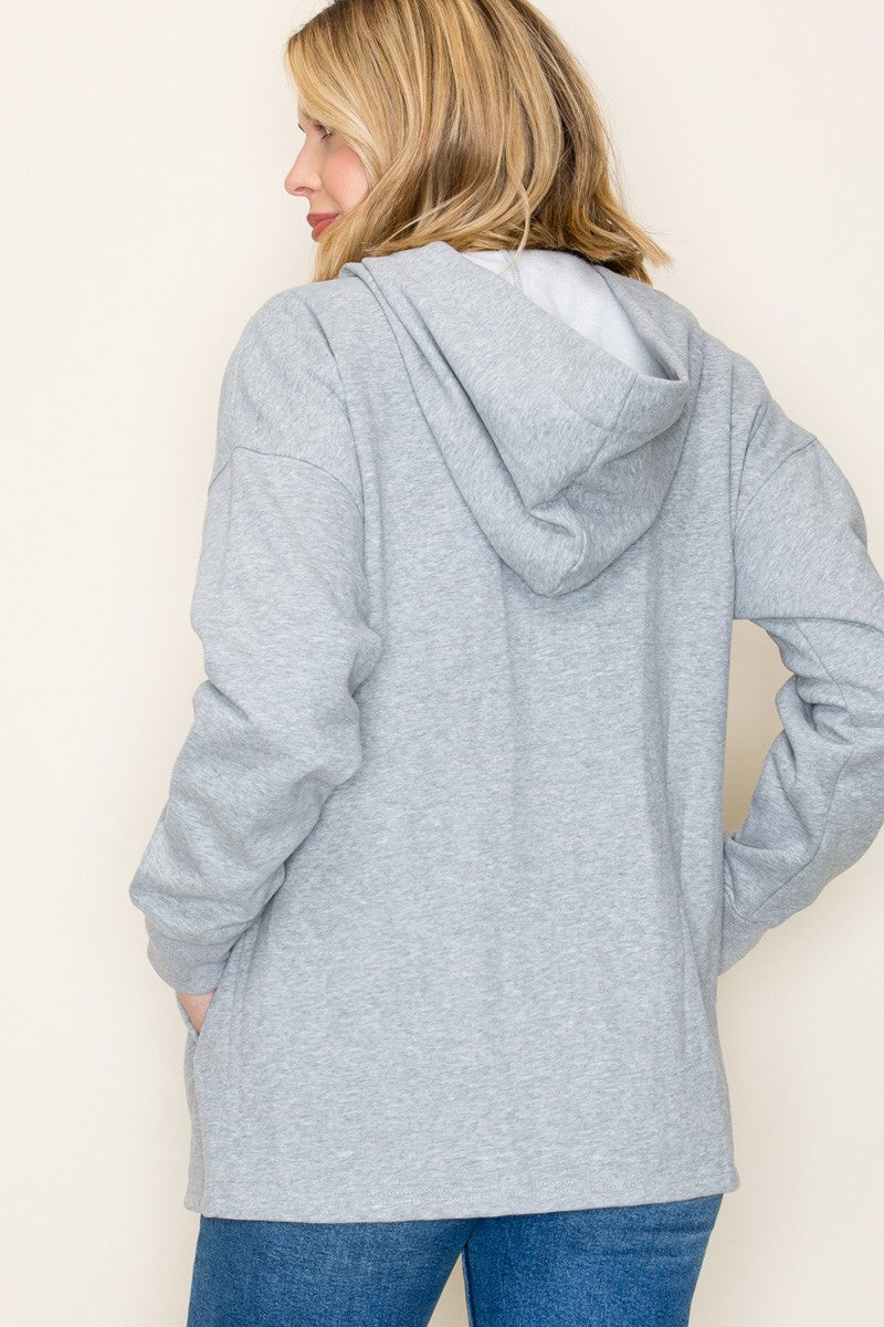 Zaiden French Terry Hooded Cardigan