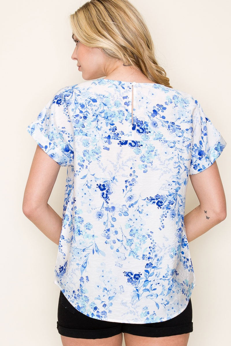 Out Of Bloom Floral Print Top