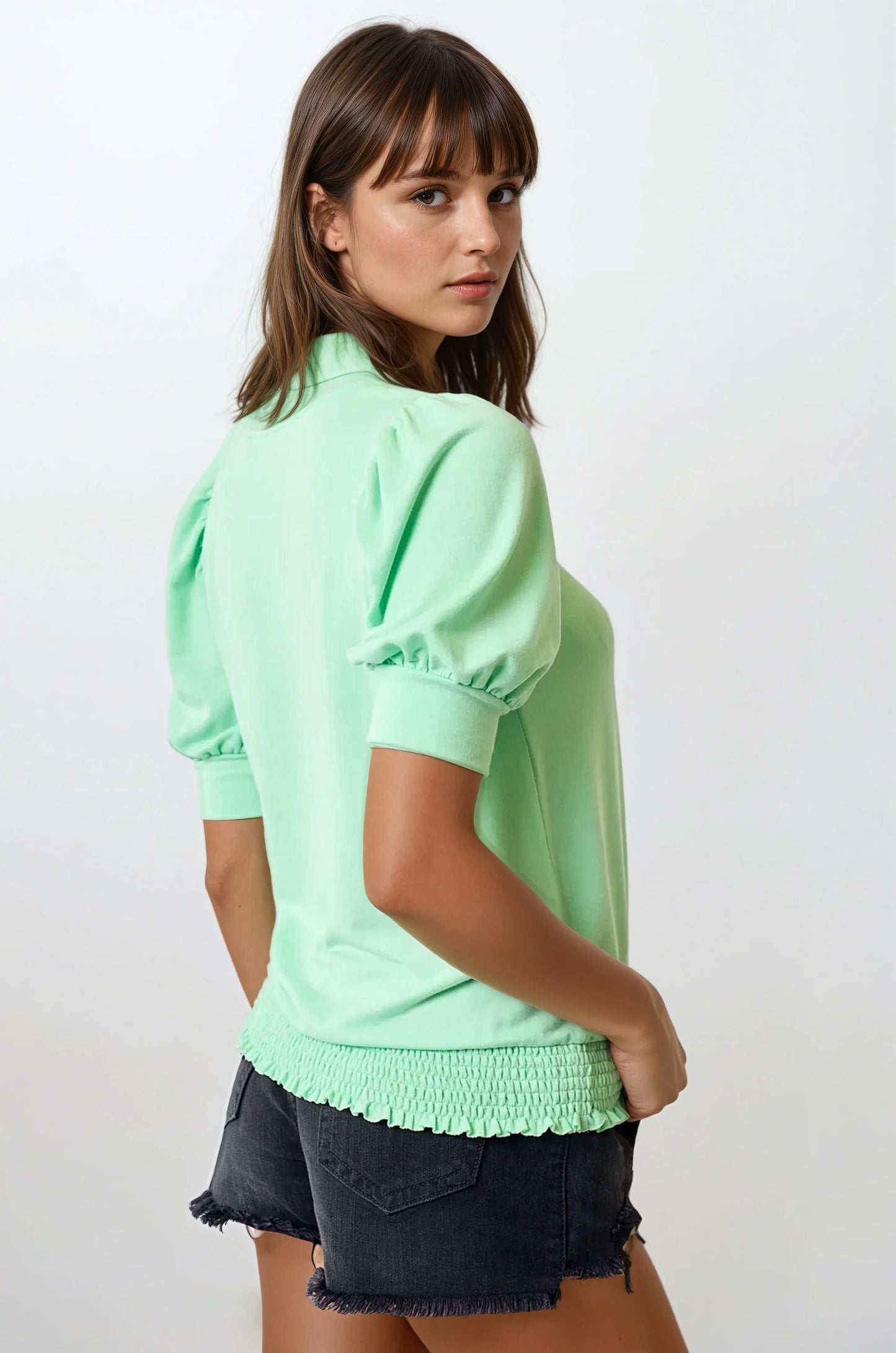 Elaine Smock Puff Sleeve Top