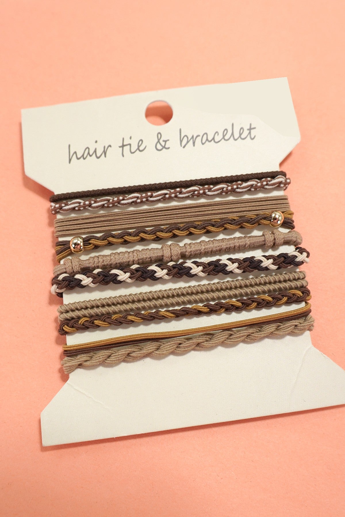Boho Hair Tie Bracelet Set