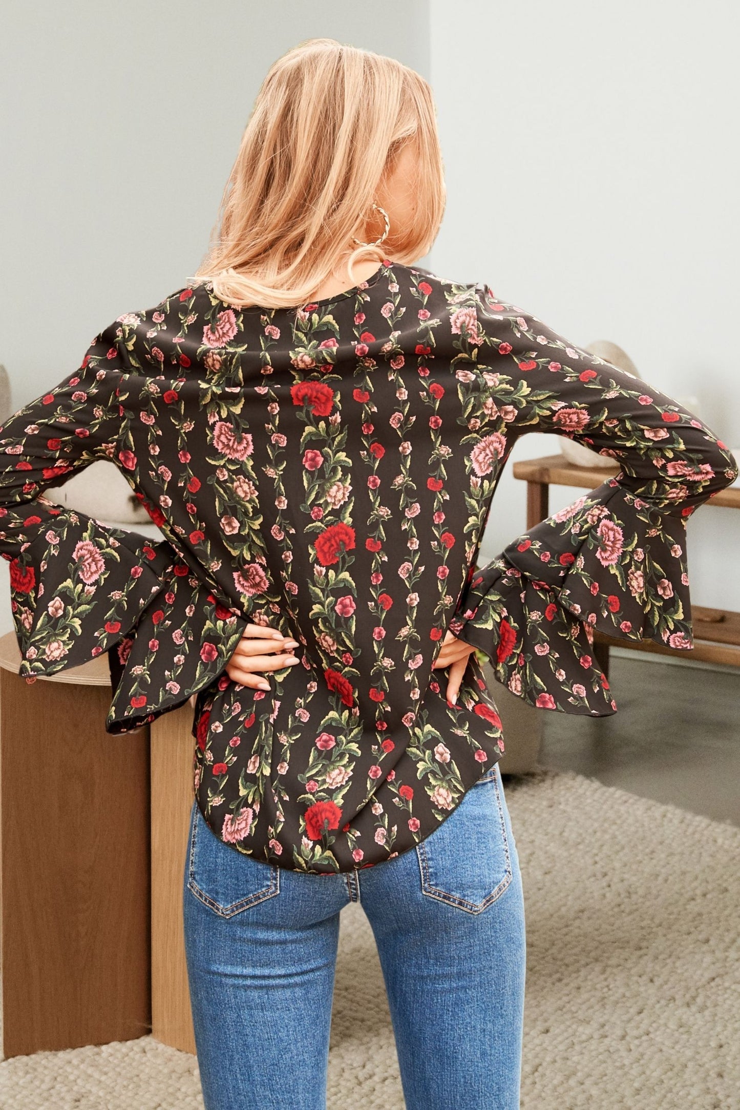 Vintage Floral Blouse