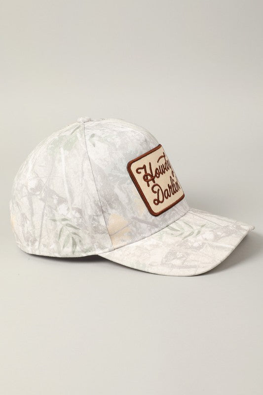 Howdy Darlin' Embroidery Patch Camo Trucker Hat