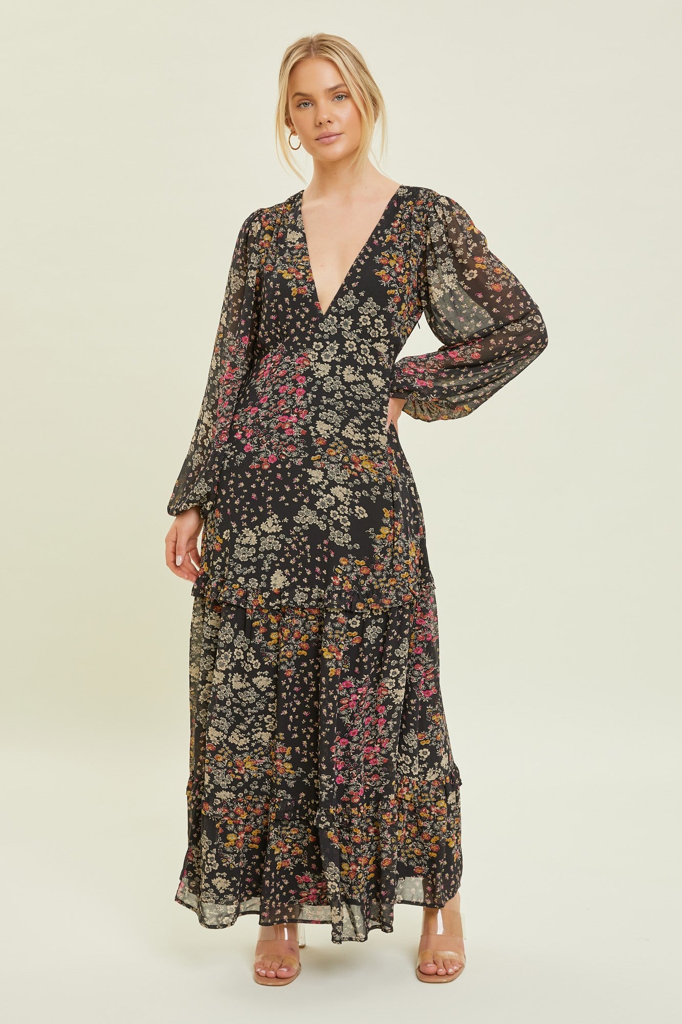 Ruffled Teired Maxi