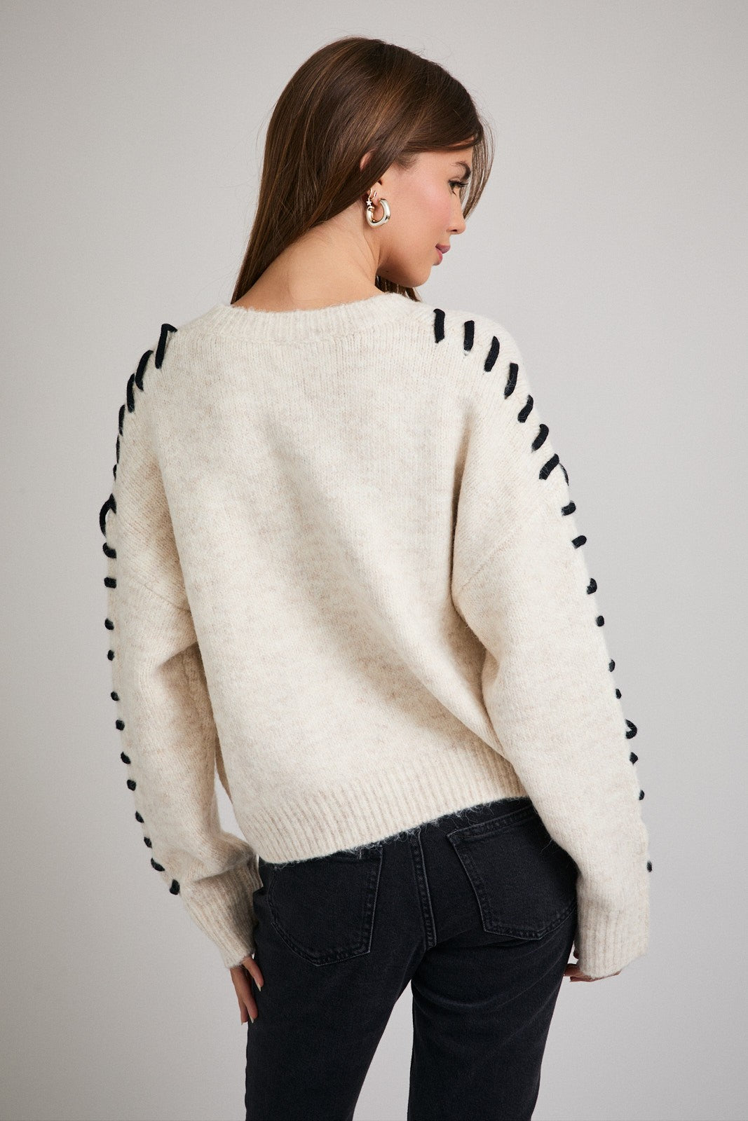 Stitch Detail Sweater Top