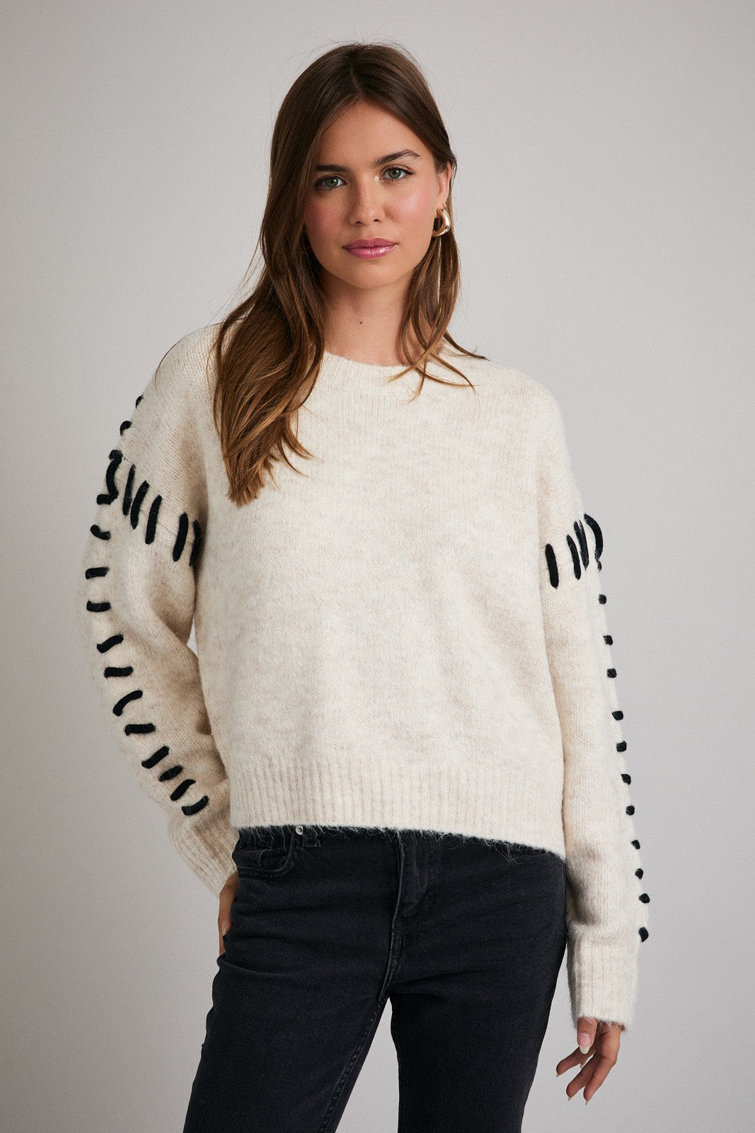 Stitch Detail Sweater Top