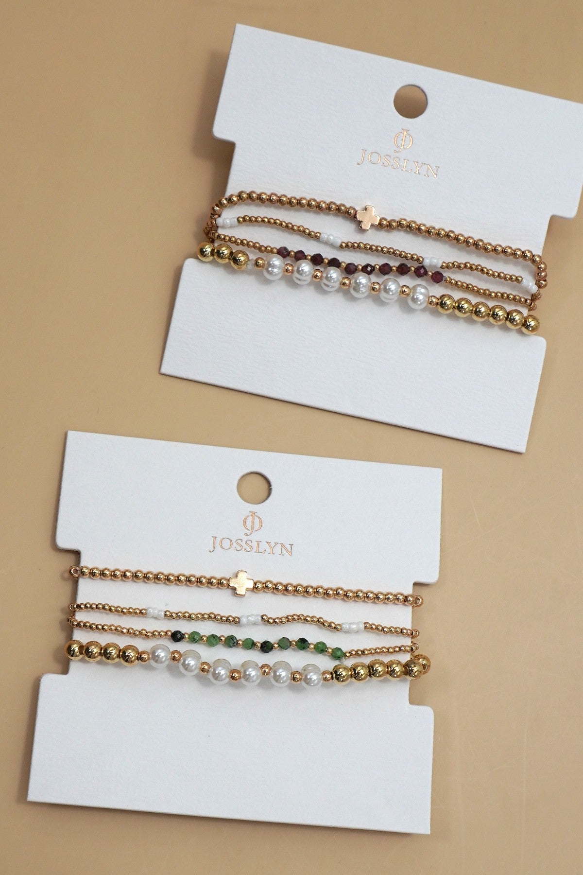 Multi Ball Pearl Chain Stretch Bracelet-2 Colors!