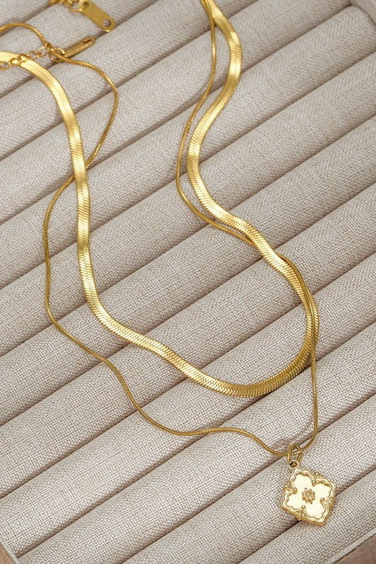 18k Stainless Steel Tarnish Free Layered Necklace