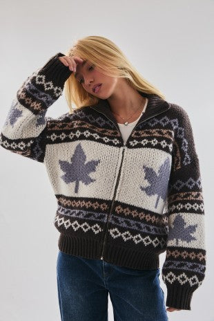 Chalet Leaf Sweater Jacket