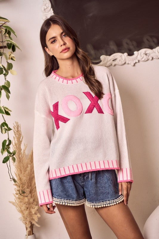 Sweet Whispers XOXO Knit Sweater
