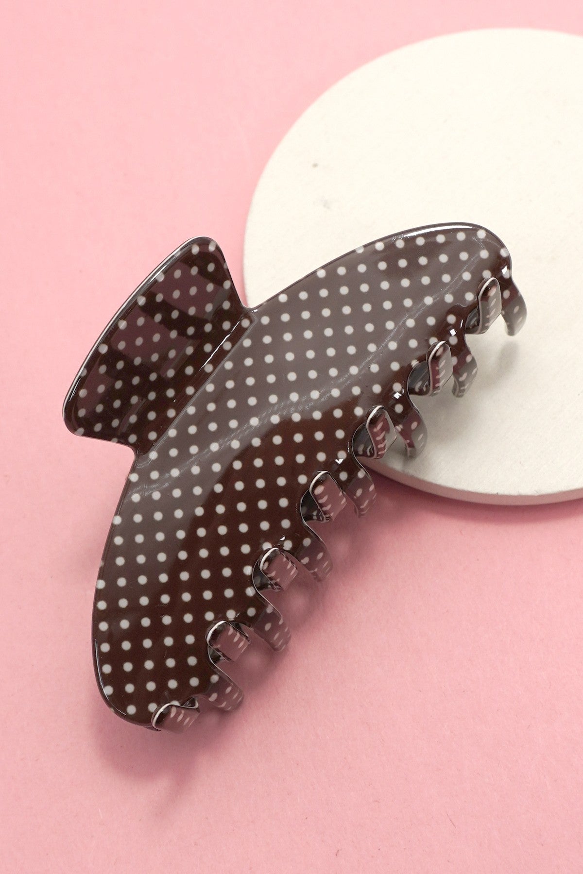 Pastel Polka Dot Hair Claw Clip