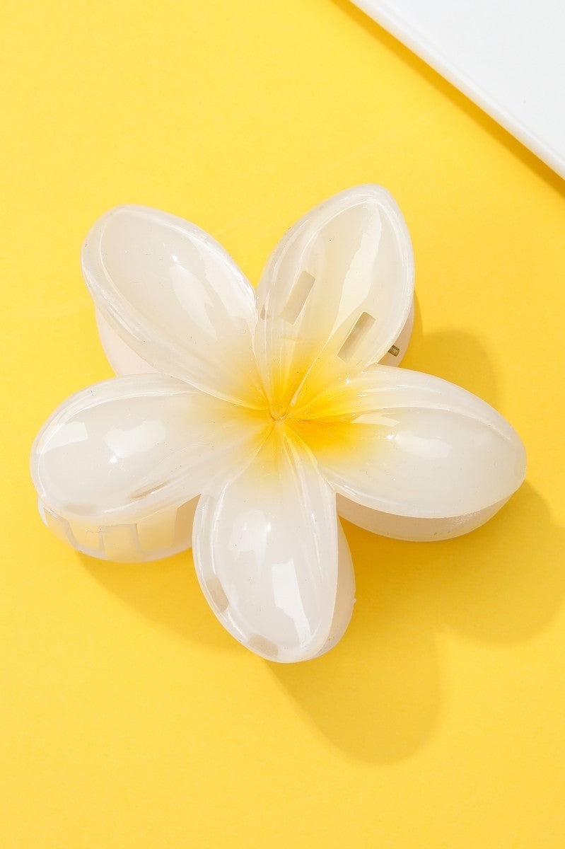 Plumeria Flower Hair Claw Clip