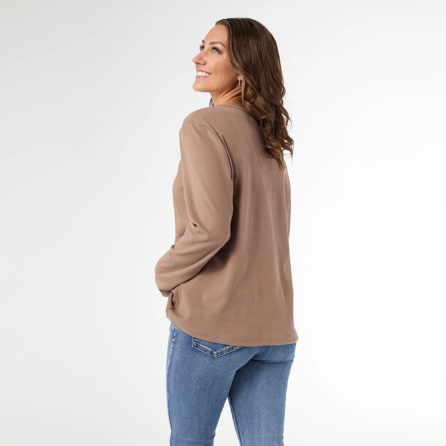 Maylee Soft Brushed V-Neck Top-3 Colors!
