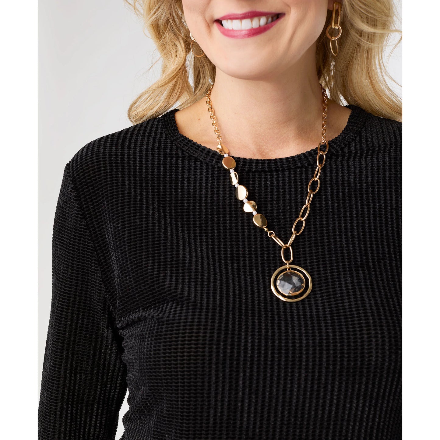 Delanie Crew Neck Textured Top-3 Colors!