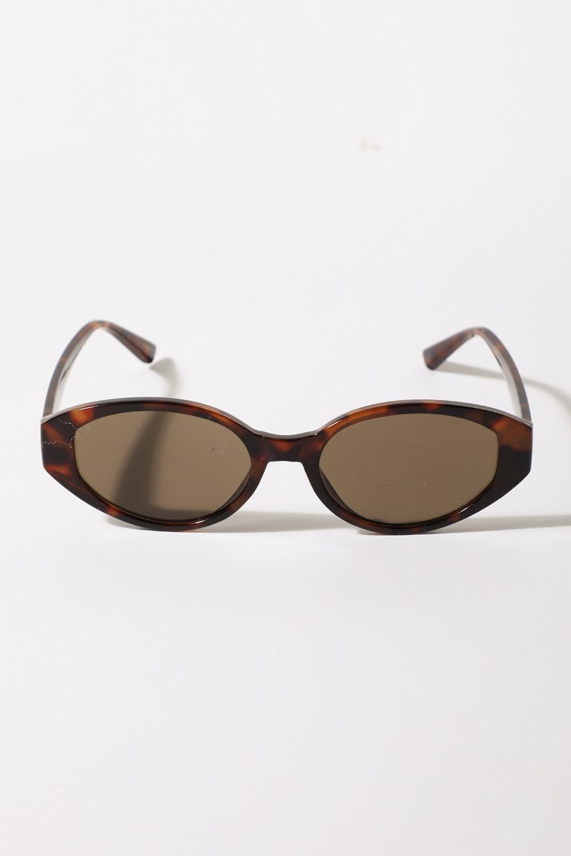 Retro Oval Thick Frame Sunglasses Assorted