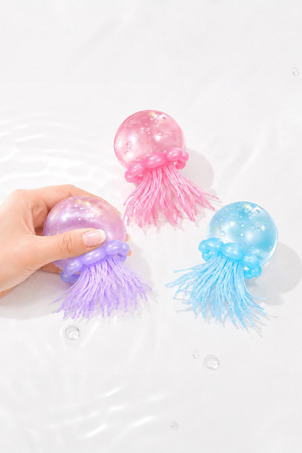 Glitter Jellyfish Squeeze Squishy Stress Relief Toy