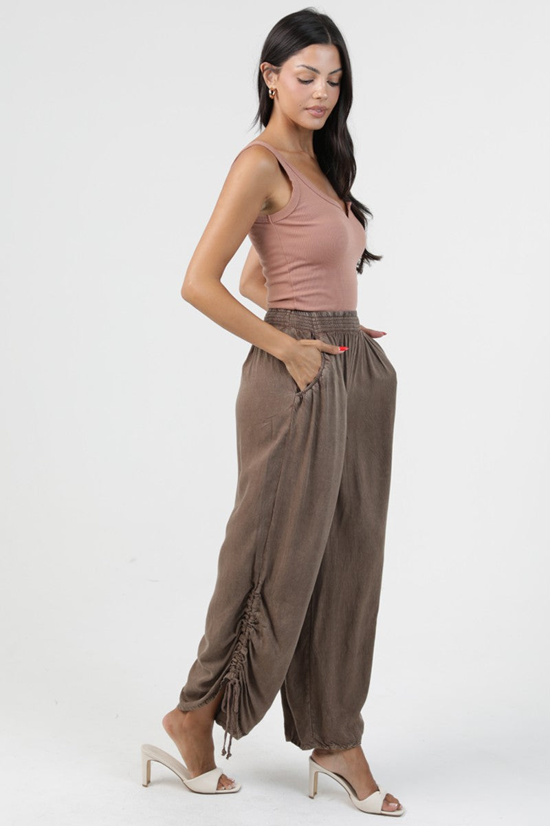 Washed Wide Leg Pant