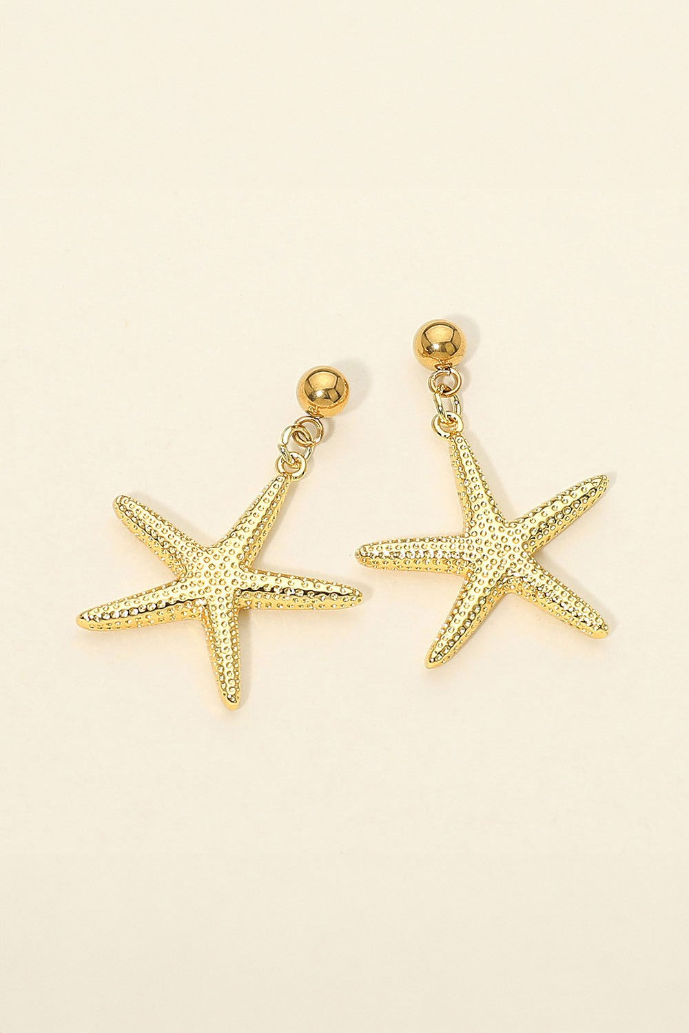 Stainless Steel Starfish Drop Earrings