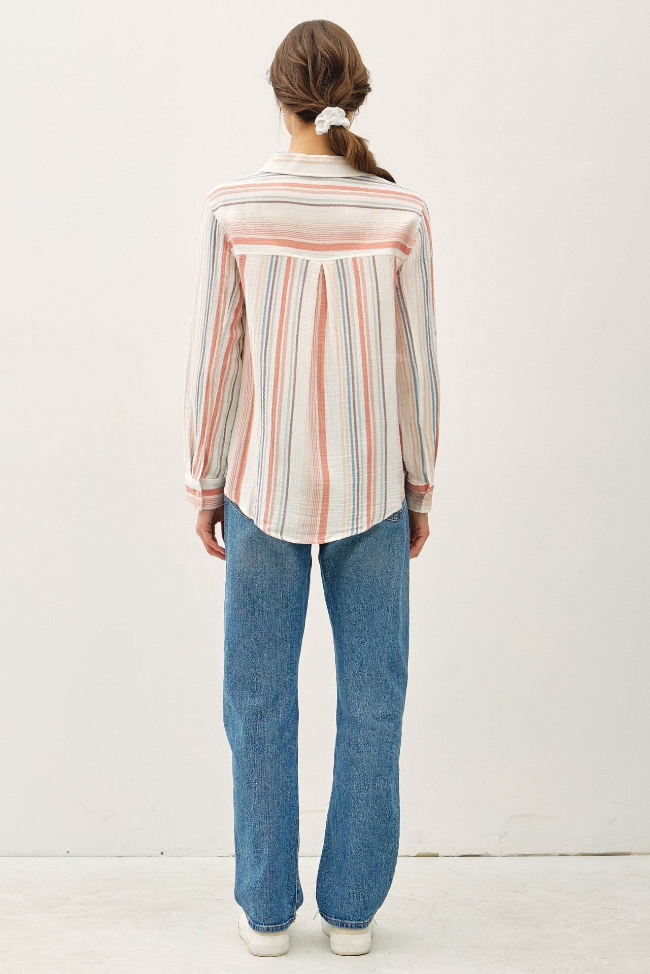 Tailored Touch Striped Button Up