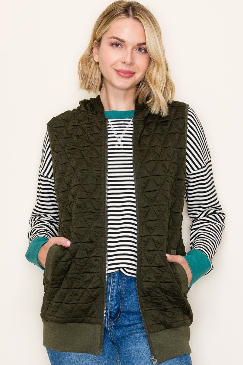 Hadley Quilted Hooded Vest