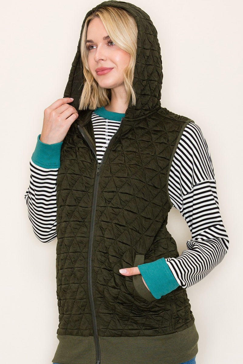 Hadley Quilted Hooded Vest