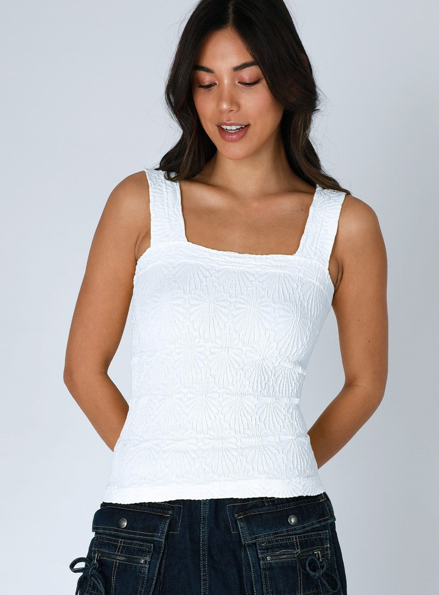 Dreamer Charm Lace Textured Tank- 5 Colors!