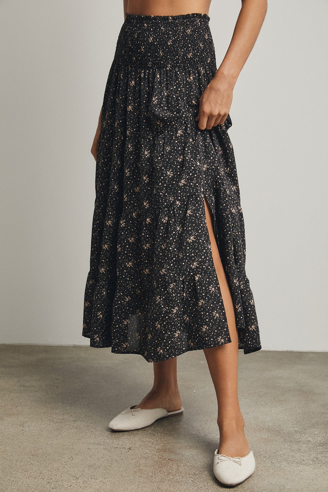 Floral Tiered Maxi Skirt- 2 Colors!